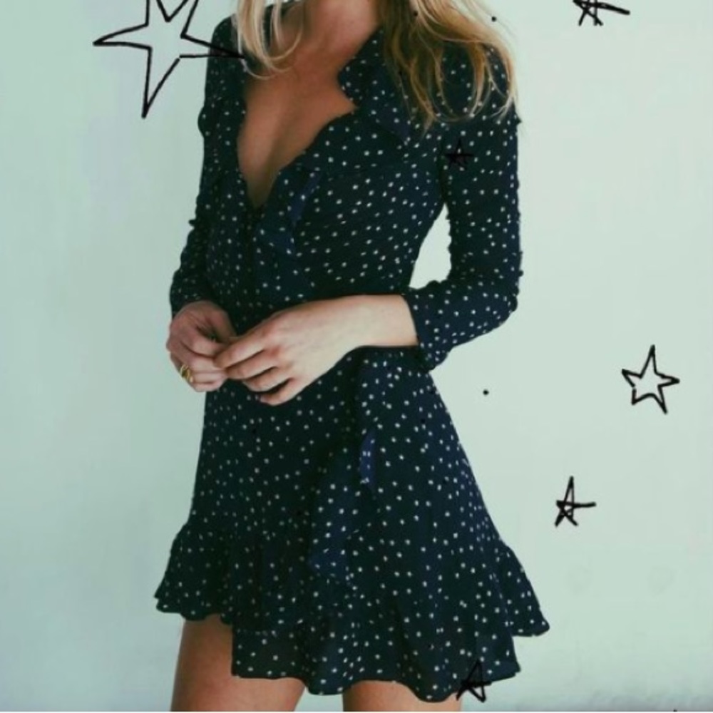 Realisation Par The Alexandra Dress in Navy Star